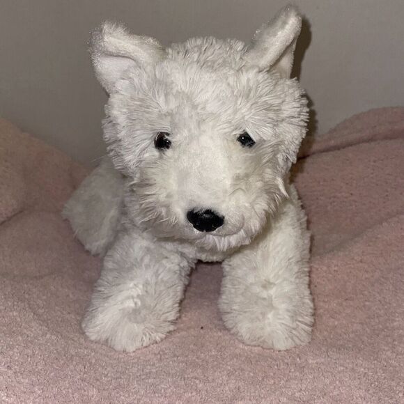 Aurora White 10” White Westie West Highland Terrier Soft plush dog doggie - Picture 3 of 8